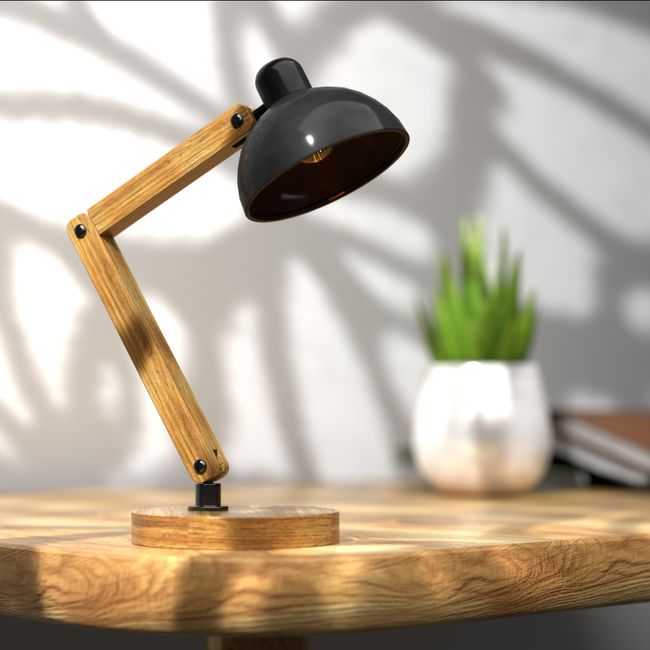 Lampe de bureau LED rechargeable avec panneau solaire